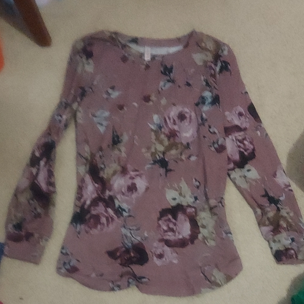 Elegant Floral Long Sleeve Blouse